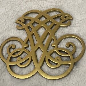 Elegant Brass Wall Decor Plaque Thomas Jefferson 1951 Trivet